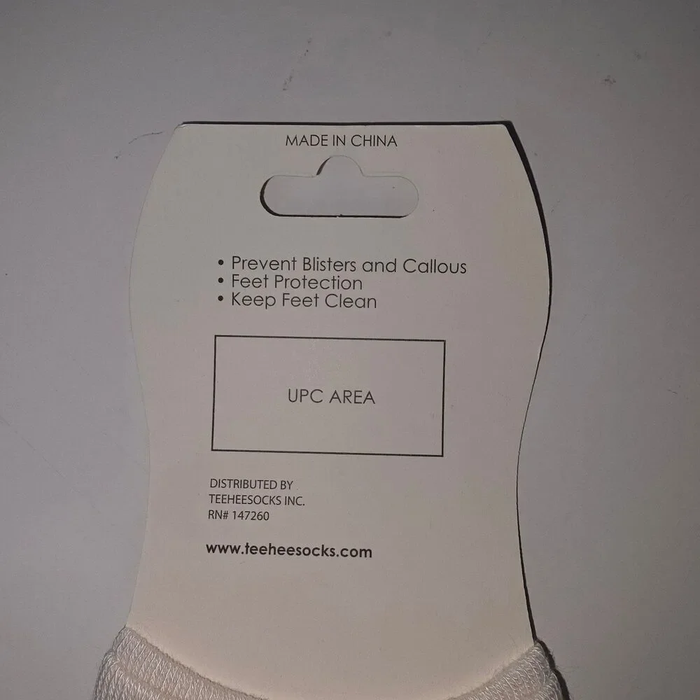 TeeHee Non-Slip Toe Pads Orange, Yellow, and White One Size